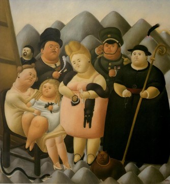 president Painting - The Family of the President Fernando Botero